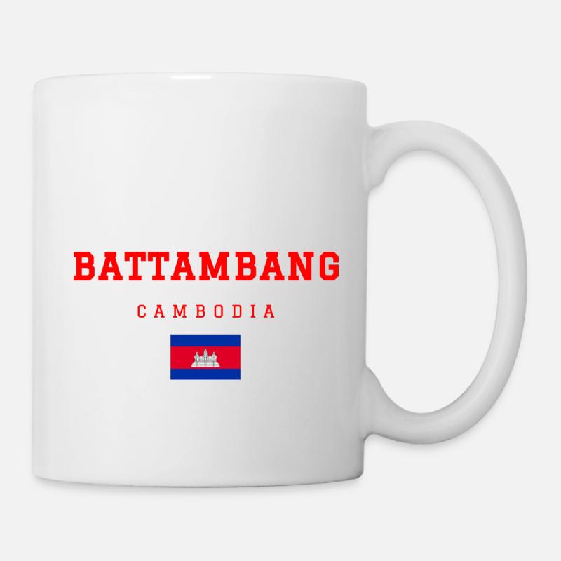 Battambang, Cambodge - Mug blanc - blanc