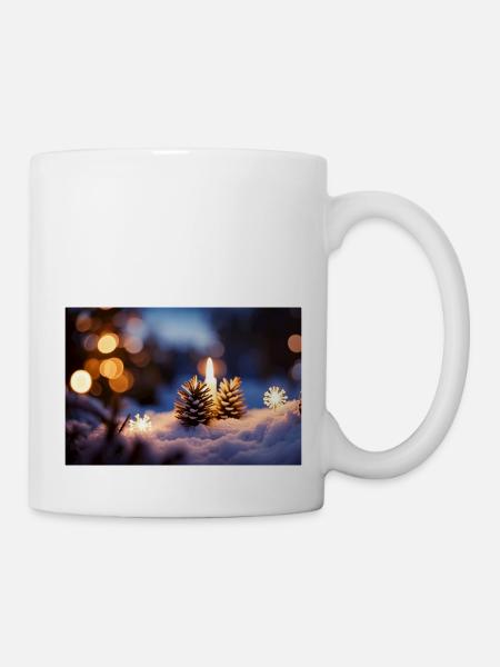de Noël dans la forêt - Mug blanc - blanc
