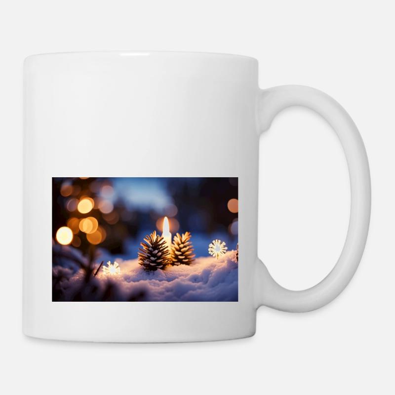 de Noël dans la forêt - Mug blanc - blanc