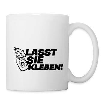 Klimakleber - lasst Sie kleben - Tasse - Weiß - Rechts