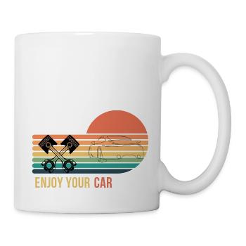 Enjoy your car - Tasse - Weiß - Rechts