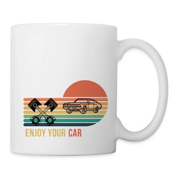 Enjoy your car - Tasse - Weiß - Rechts