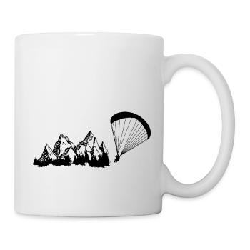 Montagne - Parapente - (3) - Mug blanc - blanc - Droite