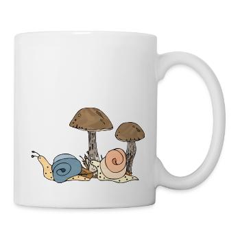 Schnecken - Tasse - Weiß - Rechts