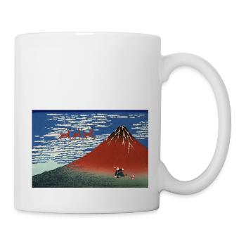 Fuji Mountains at Christmas time, Japanese - Mug - white - Right