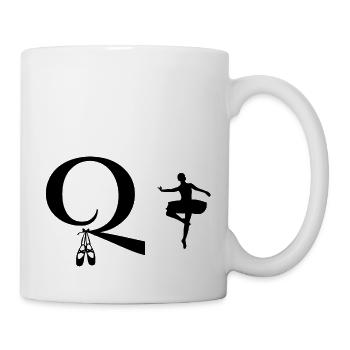 Lettre q ballerine - Mug blanc - blanc - Droite