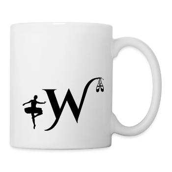 Buchstabe w Ballerina - Tasse - Weiß - Rechts