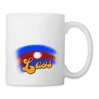 Laos Laote Laoten Flagge Elefant Lao I Geschenk - Tasse - Weiß - Rechts
