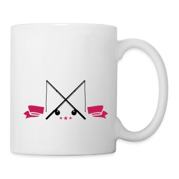 angelrute symbol - Tasse - Weiß - Rechts
