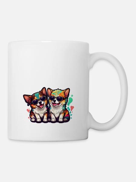 Colorful dog - Mug - white