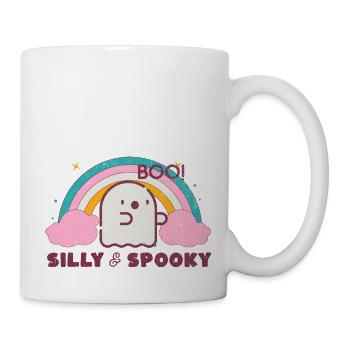 Silly Spooky Halloween Ghost Boo - Tasse - Weiß - Rechts