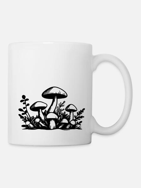 Pilze Mushrooms - Tasse - Weiß