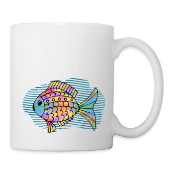 Poisson - Mug blanc - blanc - Droite