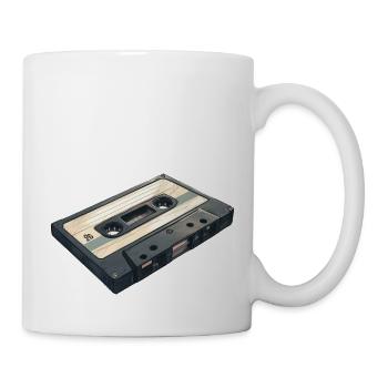 Kassette - Eine Ikone der Musik der 90er Jahre - Tasse - Weiß - Rechts
