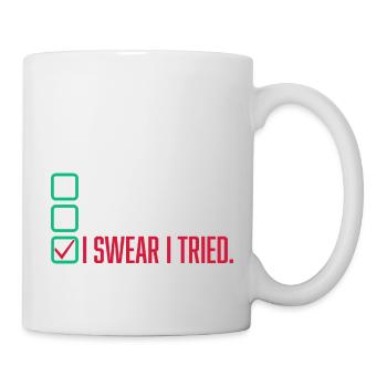 Nice Naughty Je jure que j’ai essayé la liste de Noël - Mug blanc - blanc - Droite