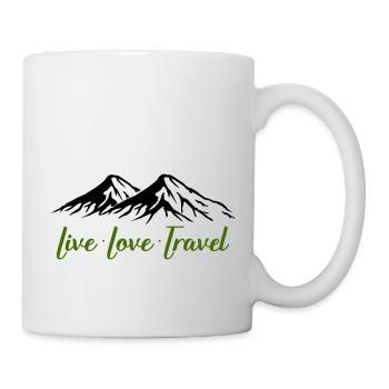 Vivre l’amour voyage montagnes - Mug blanc - blanc - Droite