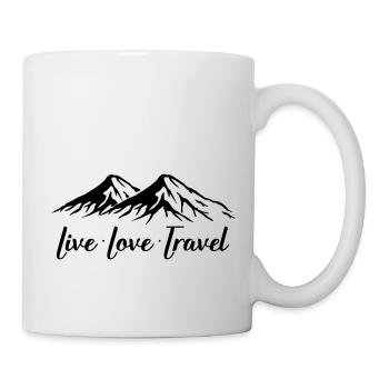 Vivre l’amour voyage montagnes - Mug blanc - blanc - Droite