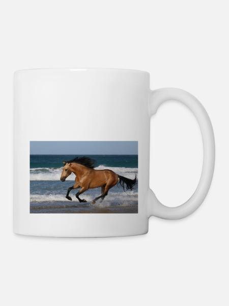 Pferde, Isibat - Tasse - Weiß