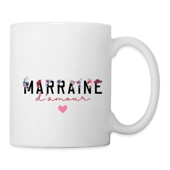 Marraine d’amour fleurs- idée cadeau marraine - Mug blanc - blanc - Droite