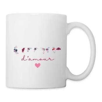 Marraine d’amour fleurs- idée cadeau marraine - Mug blanc - blanc - Droite