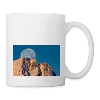Moon behind the Zugspitze - Mug - white - Right