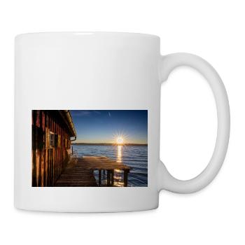 Sonnenaufgang am Ammersee - Tasse - Weiß - Rechts