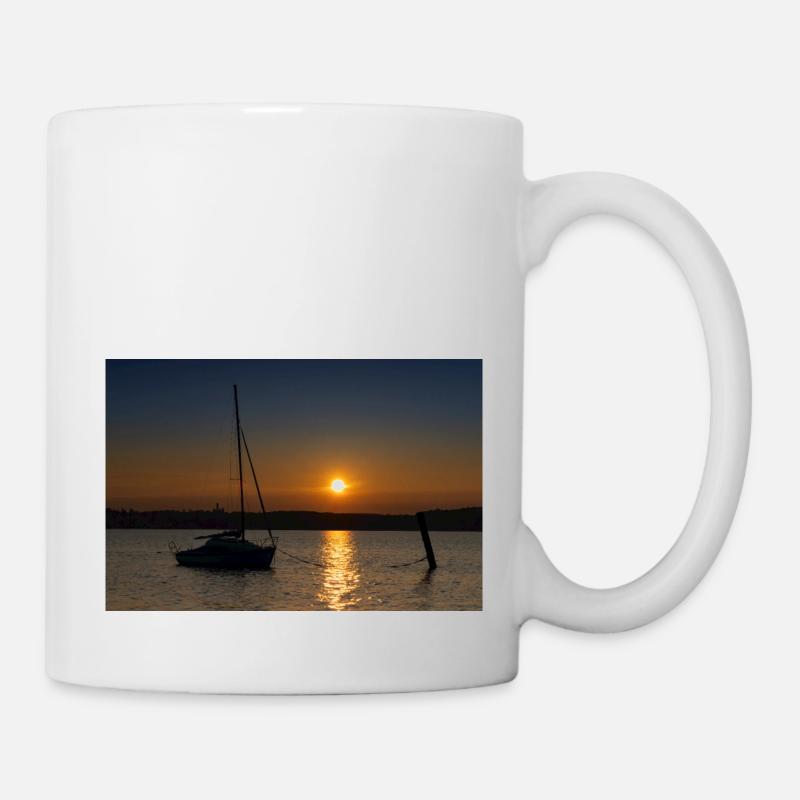 Sunset at Lake Ammersee - Mug - white
