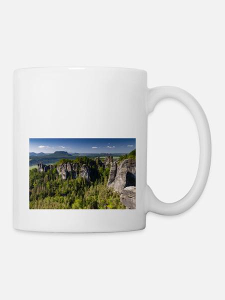 Bastei in der Sächsischen Schweiz - Tasse - Weiß