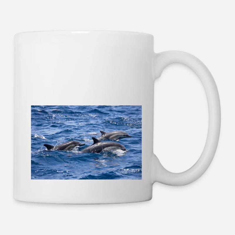 Delfine - Tasse - Weiß