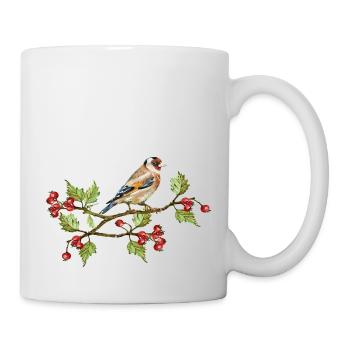 Bunter Vogel - Tasse - Weiß - Rechts