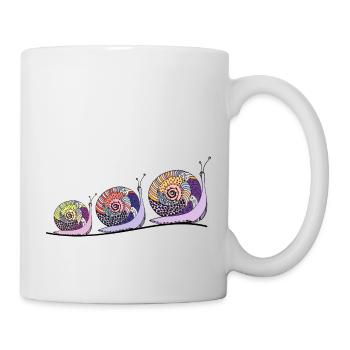 Schnecken - Tasse - Weiß - Rechts