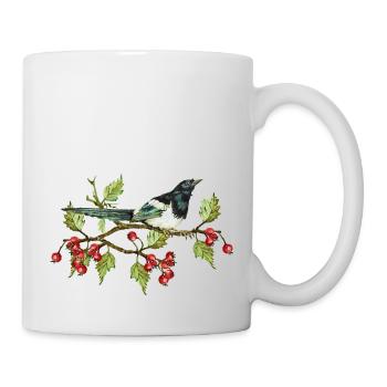 Bunter Vogel - Tasse - Weiß - Rechts