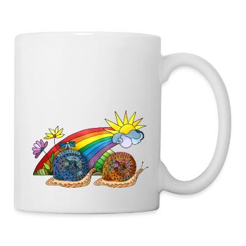 Schnecken - Tasse - Weiß - Rechts