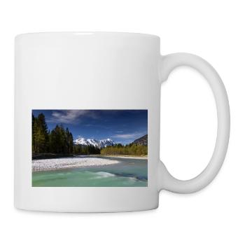 Loisach with a view of the Zugspitze - Mug - white - Right
