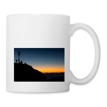 Morning atmosphere on the Zugspitze - Mug - white - Right