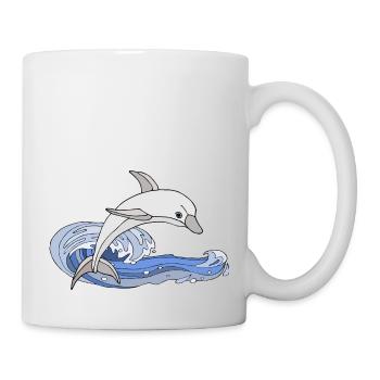 Delfin - Tasse - Weiß - Rechts