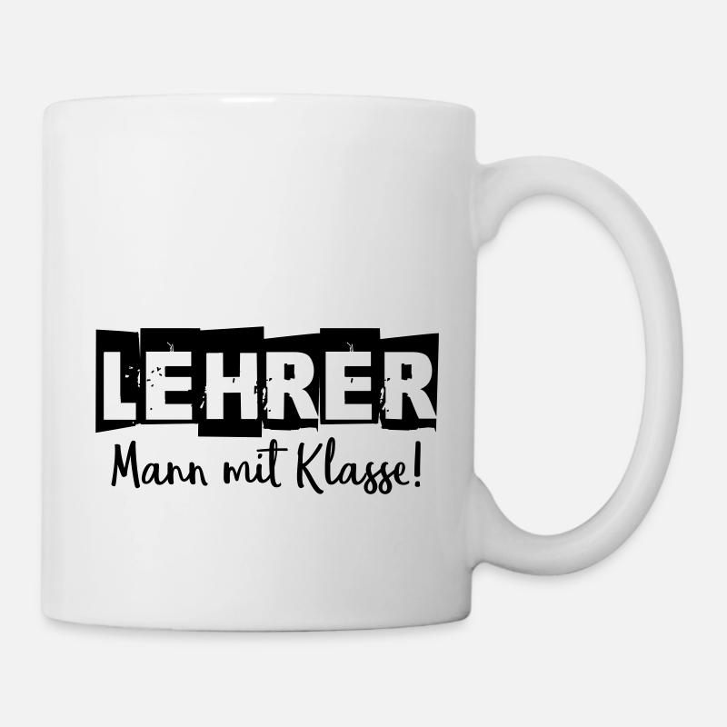 Lehrer Mann mit Klasse - Tasse - Weiß