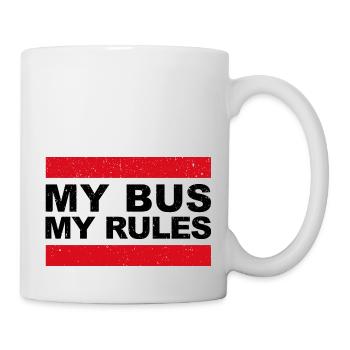 My Bus My Rules - Lustiges Geschenk für Busfahrer - Tasse - Weiß - Rechts