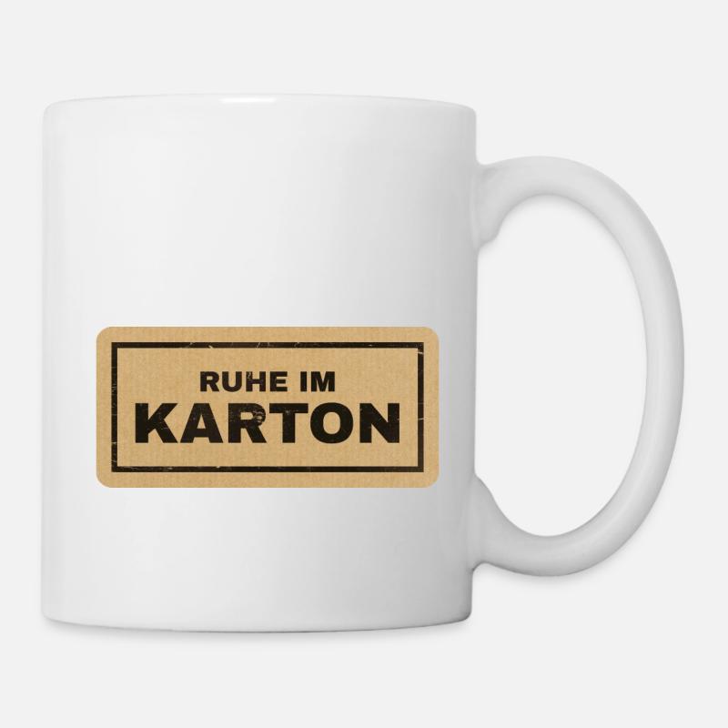 Ruhe im Karton - Tasse - Weiß