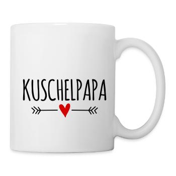 Bester liebster Papa kuscheln Teddybär Kuschelbär - Tasse - Weiß - Rechts