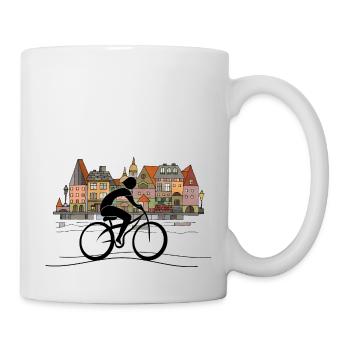 Cycliste - Mug blanc - blanc - Droite