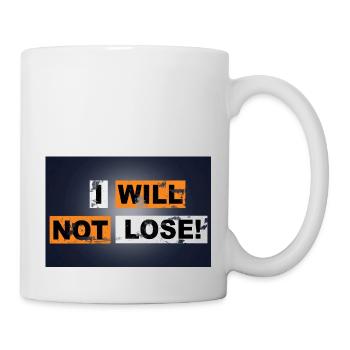 I will not lose saying lettering Graffiti - Mug - white - Right