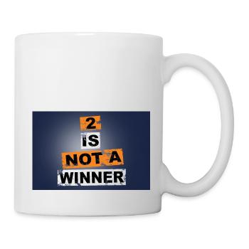 2 ist kein Gewinner, der Schriftzug Graffiti sagt - Tasse - Weiß - Rechts
