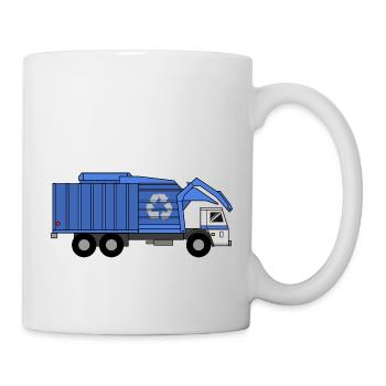 Müllwagen Liebe Müllabfuhr Kind Junge I Geschenk - Tasse - Weiß - Rechts