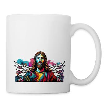 Jésus-Christ avec des ailes d’ange - Mug blanc - blanc - Droite