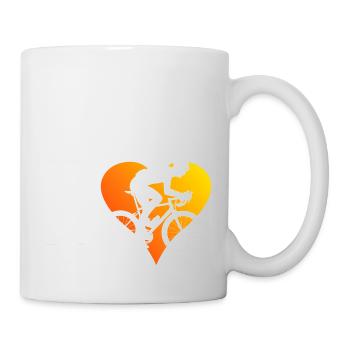 Vélo de route Cyclisme de route Femmes Hommes Cyclistes sur route - Mug blanc - blanc - Droite