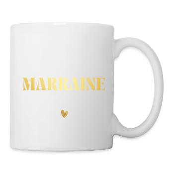 Marraine je t’aime de tout mon cœur - Mug blanc - blanc - Droite