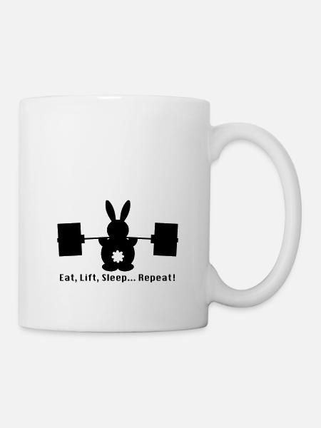 Eat Lift Sleep Repeat - Tasse - Weiß