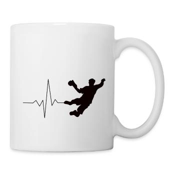 Handball Herzschlag - Tasse - Weiß - Rechts