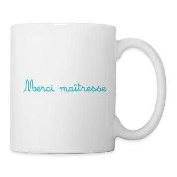 MERCI. MAÎTRESSE. MAÎTRE. MERCI MAÎTRESSE - Mug blanc - blanc - Droite